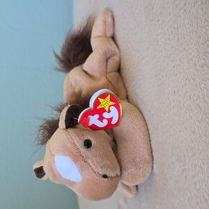 Derby Horse 🐴 Fuzzy Mane/White Star 🐴 Ty Beanie Baby Pony 🐴 Collectible, NWT